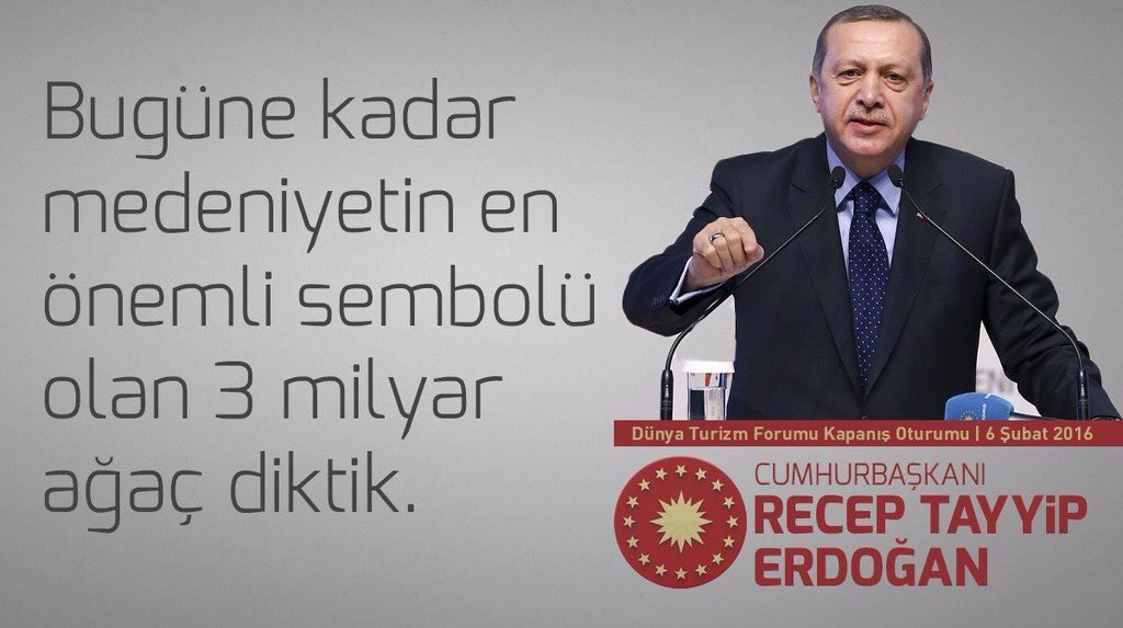 AK Parti Güngören on Twitter: &quot;CB: Bugüne kadar medeniyetin en önemli sembolü olan 3 milyar ağaç diktik. @ercsever @SelimTemurci @Zehrasolmaz28 https://t.co/38rMVJmVSj&quot;