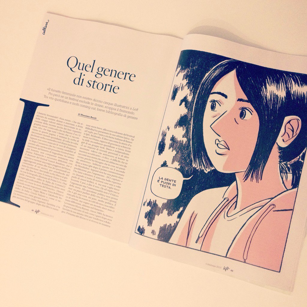 odrissey's tweet photo. Su @LeftAvvenimenti in edicola, tre pagine dedicate al fumetto e alle autrici "Il fumetto femminile? Non esiste" https://t.co/OaT2mfJmpe