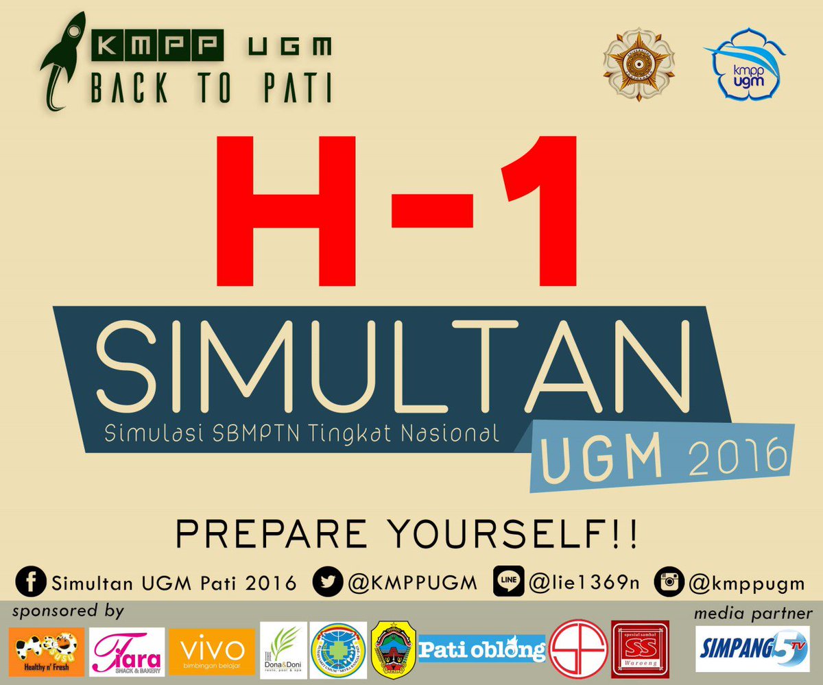 KMPPUGM's tweet photo. The Day has come!! Akhirnya besok acara puncak kita! https://t.co/5ZBiE8wHrk