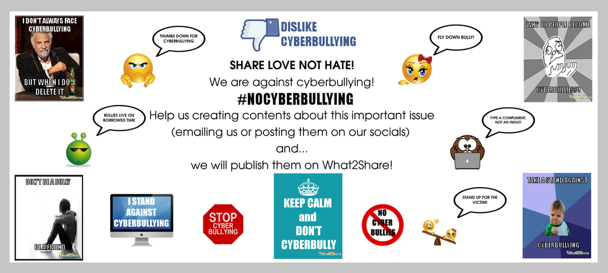What2Share_KB's tweet photo. #What2ShareKeyboard against #cyberbullying! 
Send us coherent #contents and we will publish them! 
#nocyberbullying https://t.co/hvY4WZuQgQ