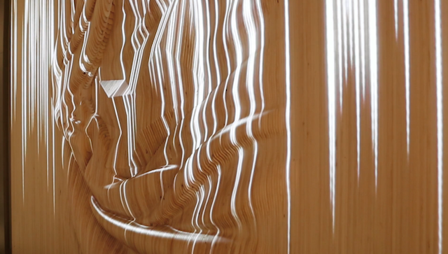 C6Life's tweet photo. A wooden sculpture becomes choreographed light show... #Art #LightShow #C6 https://t.co/LS5hH922R2