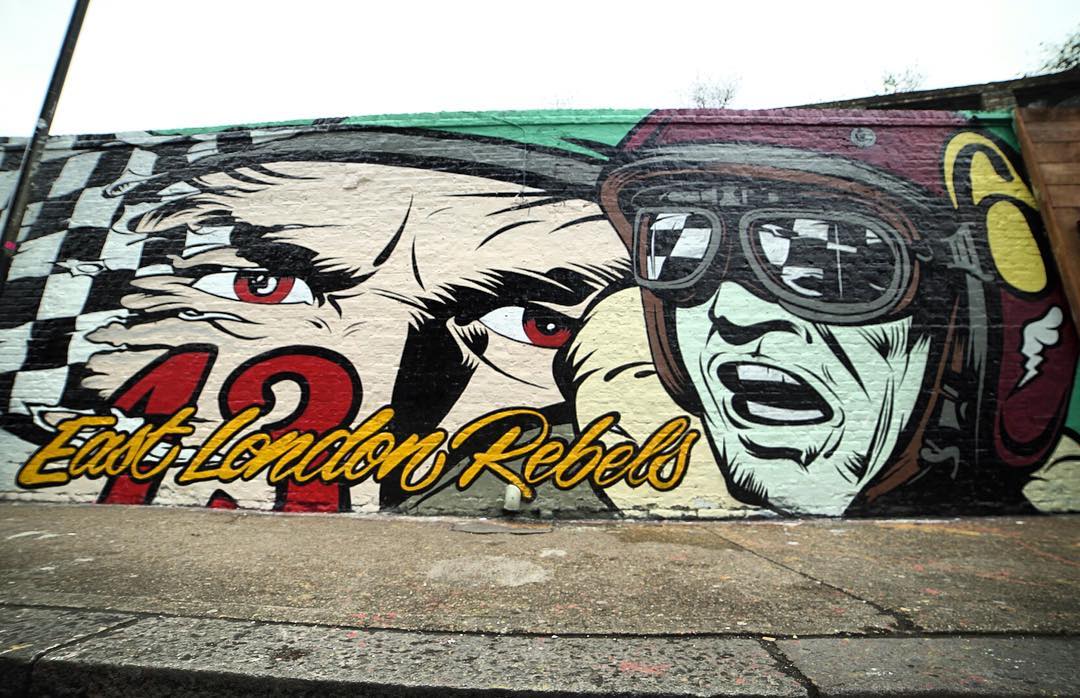 New Street Art from D*Face at Rebels Alliance in East London. #StreetArt #Graffiti #Mural