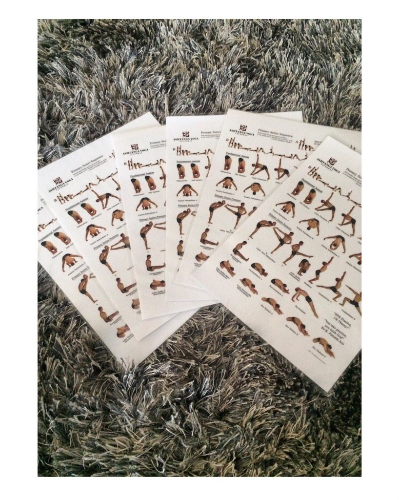 Cheat sheets all prepared for tomorrow's monthly Mysore class <a href="/shaktistudios/">Shakti Studios</a> 8:30-10:30am all welcome 🕉🙏🔮