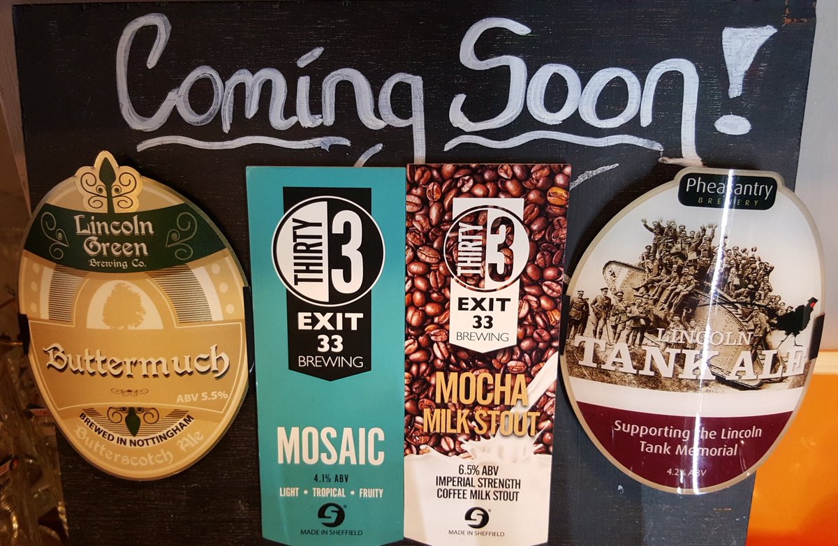 theroundrobinn's tweet photo. @LincolnGBrewing @exit33brewing and more @PheasantryBeer being tapped next week... #realale https://t.co/LUNDBnbEzg