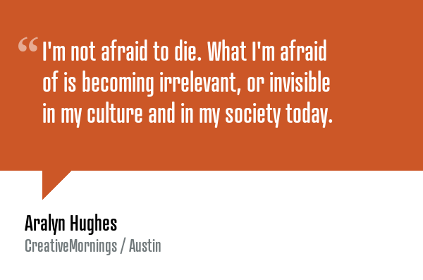 creativemorning's tweet photo. A talk worth watching! @Aralyn speaking on #CMshock at @cm_austin in October 2015 → https://t.co/yZCMhnbW0i https://t.co/1qivd2FeA4