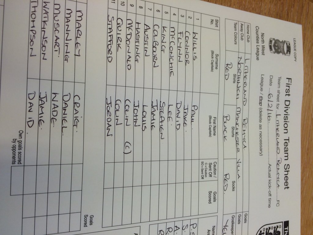 RemycaUtd's tweet photo. Starting XI https://t.co/pTD922rWM0