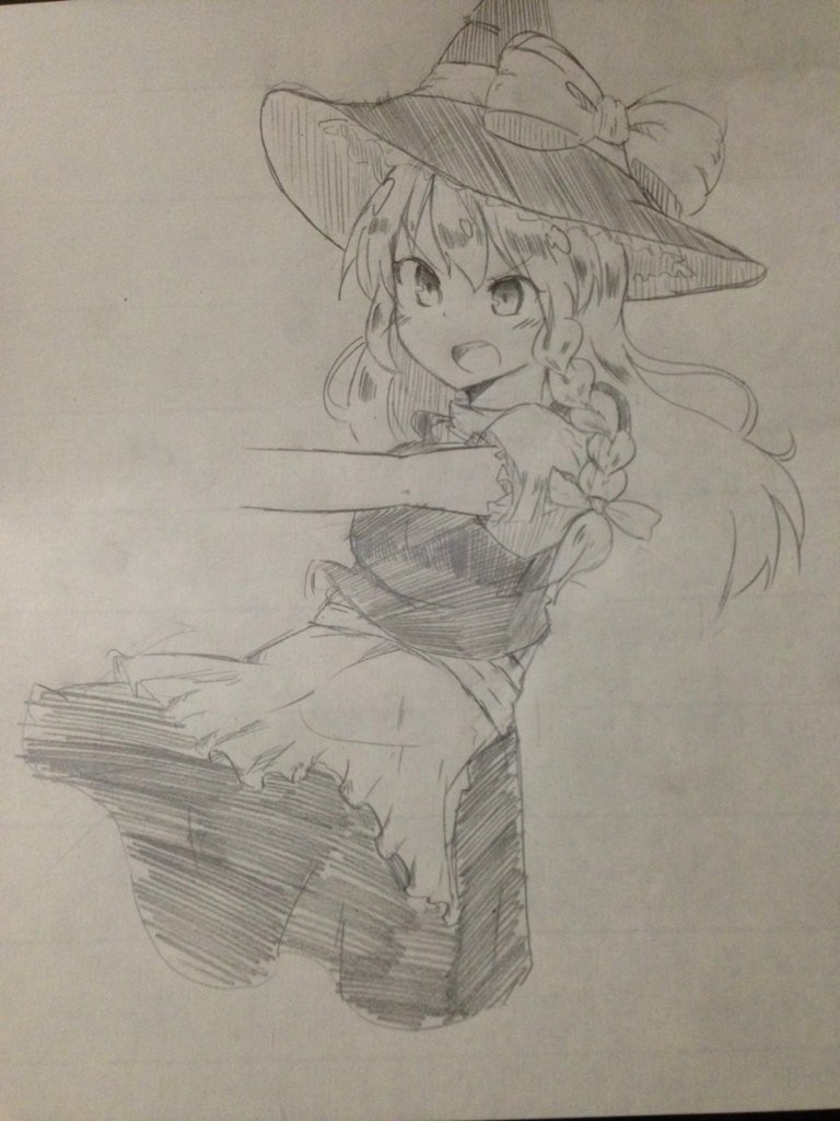 今日落書きった魔理沙(試合放棄)
似てねぇw 