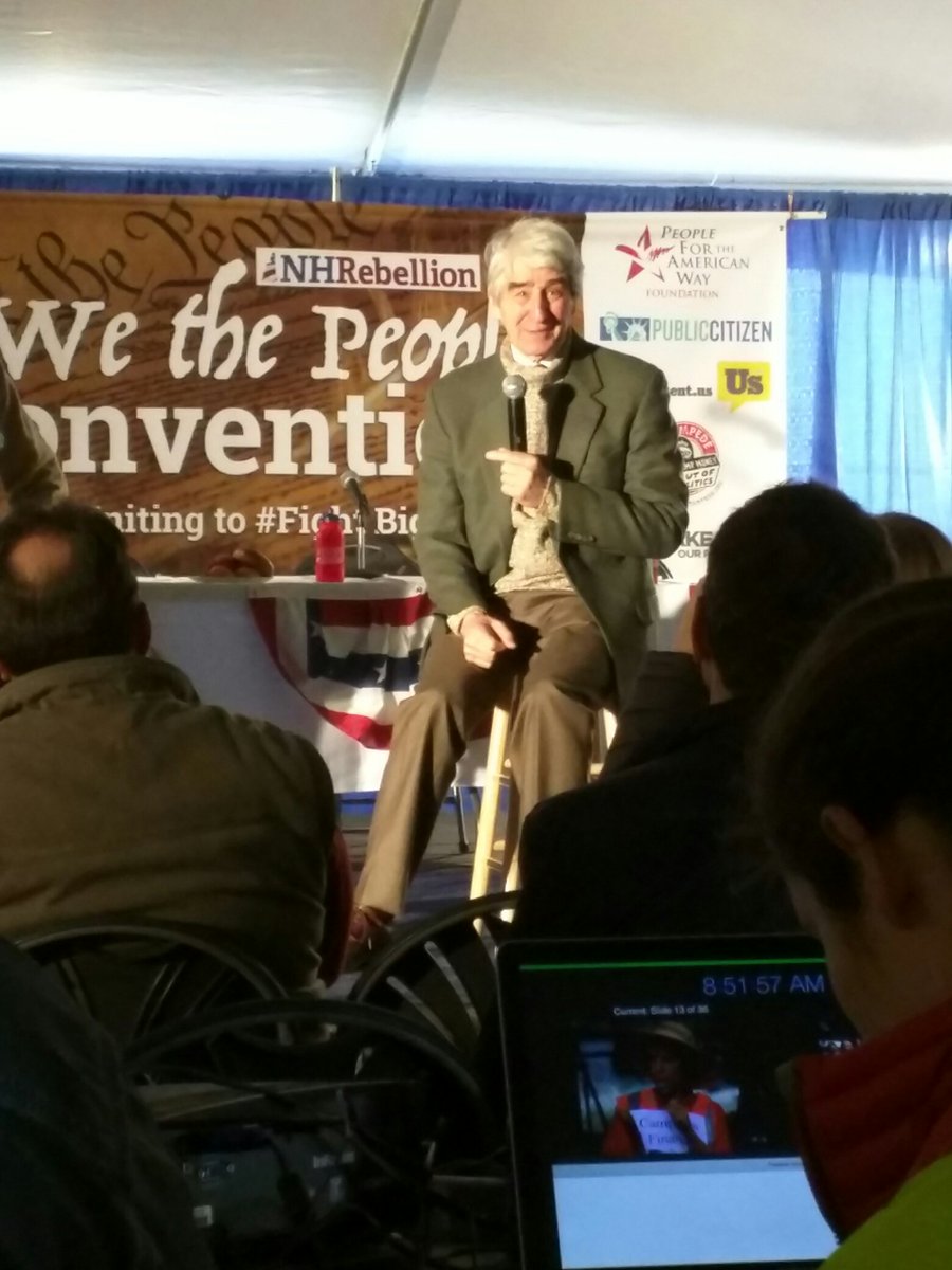 BruceSkarin's tweet image. Sam Waterson @nhrebellion &quot;this is the head of the Nile for the movement&quot; to #FightBigMoney #FixDemocracyFirst