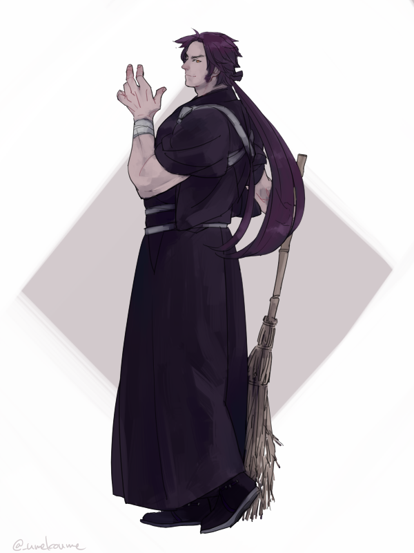 「お題:蜻蛉切#刀剣乱舞版深夜のお絵描き60分一本勝負謎ポーズになってしまいました」|右馬のイラスト