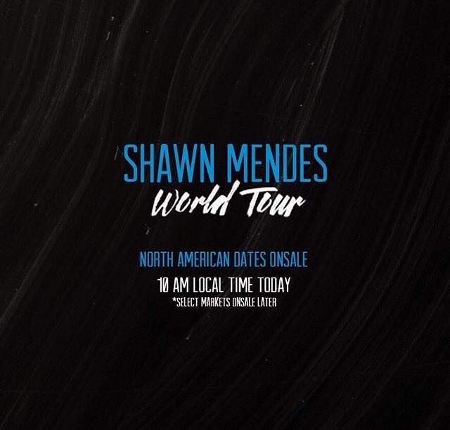 #ShawnWorldTourOnsale For most NorthAmerican dates today, who's getting tickets 🙃
