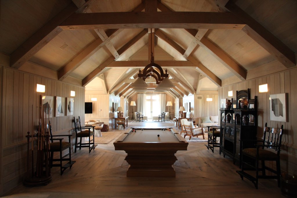 Custom woodwork by Hull Historical including table light &amp; pooltable #interiordesign #design hullhistorical.com