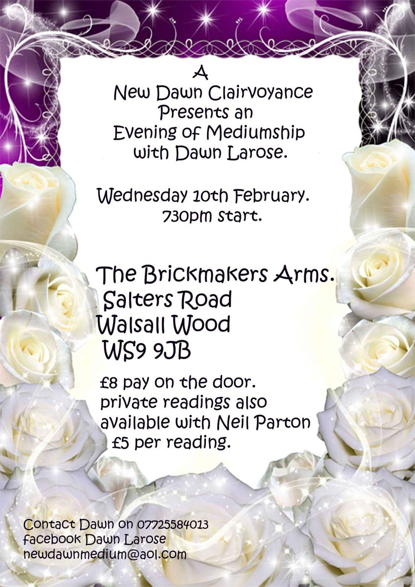 newdawnmedium's tweet photo. if you are in the area come along. Great night to be had https://t.co/wO3UW5AhIY