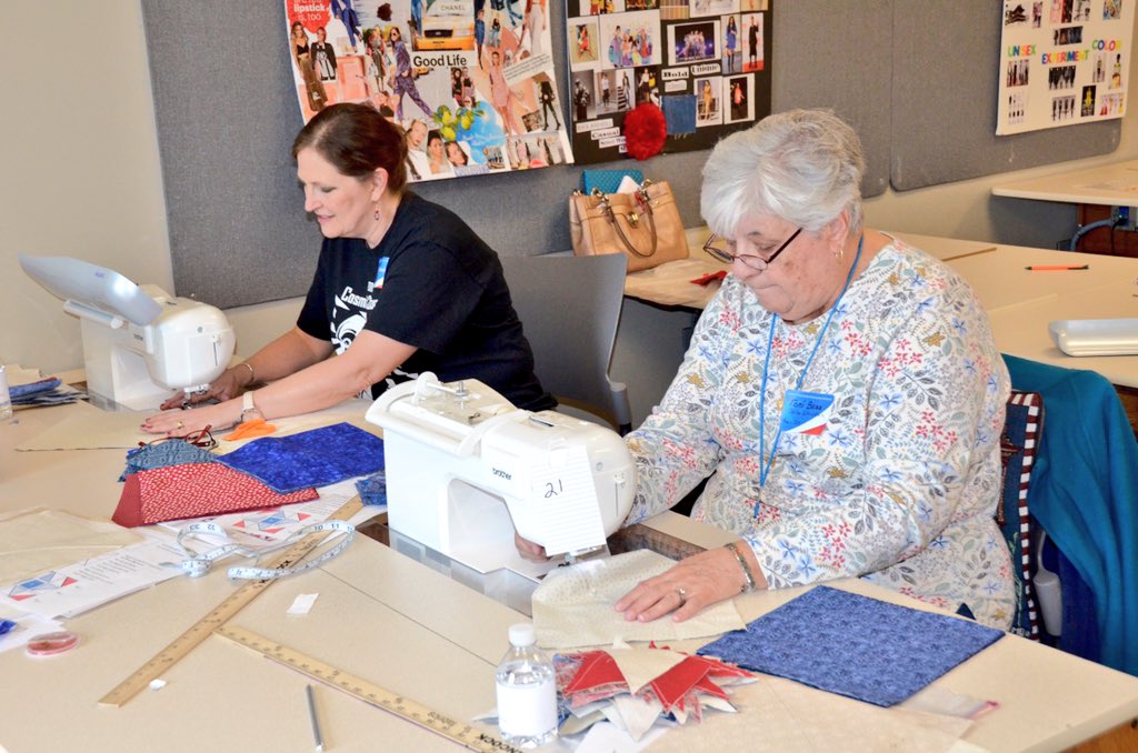 PresidentMcPhee's tweet image. Thanks to volunteers who worked today as part of #MTSU's National @QOVFoundation Sew Day! #IAMTrueBlue @MTVetCenter
