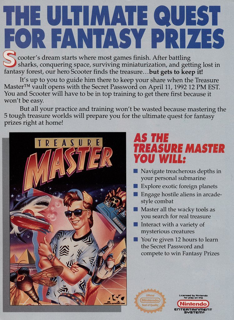 emuparadise's tweet photo. In 1992, you could win ACTUAL PRIZES playing #TreasureMaster: https://t.co/VkdLNUo0r8
Played it back then?! :D
#NES https://t.co/bXKrA2yjkT