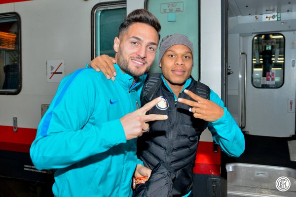 Inter_en's tweet image. 📷 #Nerazzurri head to Verona on @LeFrecce. More pics here: bit.ly/1RdiuZC #VeronaInter #FCIM