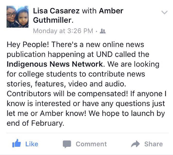 parrishdigital_'s tweet photo. Exciting! @myUND Indigenous News Network coming soon @Casarez_Finley @AmberBouret #engageccj #NativeND #NativeVoices https://t.co/zsgmpol8Dt