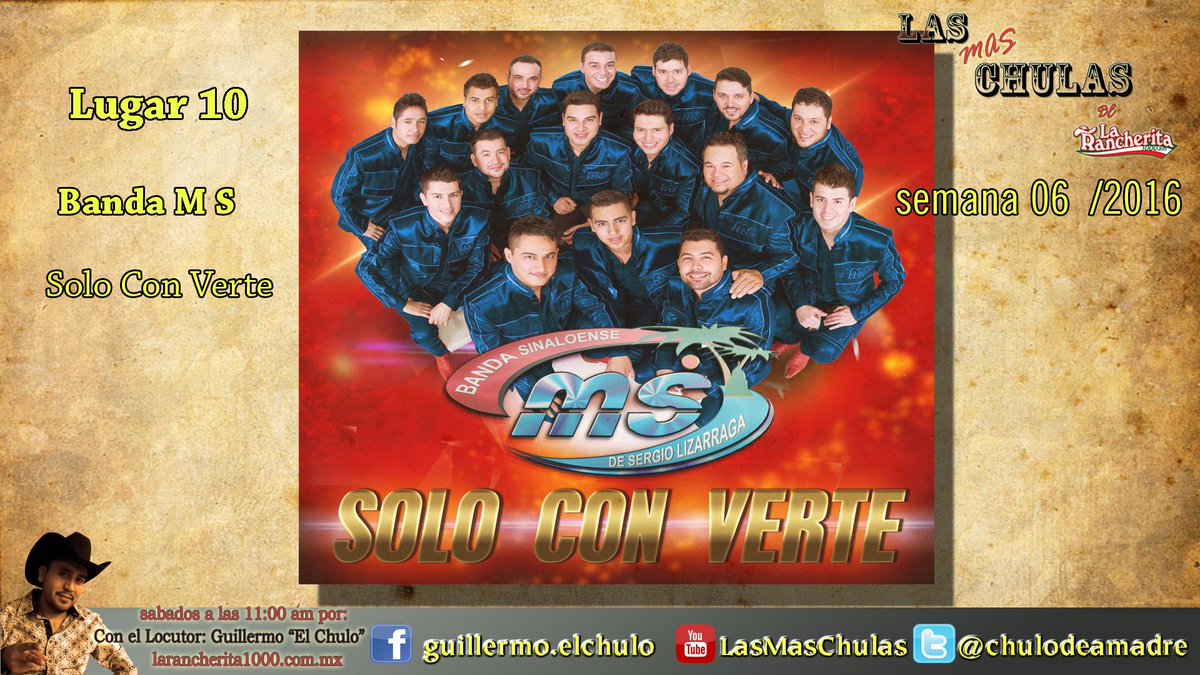 chulodeamadre's tweet photo. #LasMasChulas #Lugar10 @BANDA_MS #SoloConVerte https://t.co/l546Mz95XV https://t.co/zycxcCAHJ1 #laranch #conelchulo https://t.co/KWa5A4eiiE
