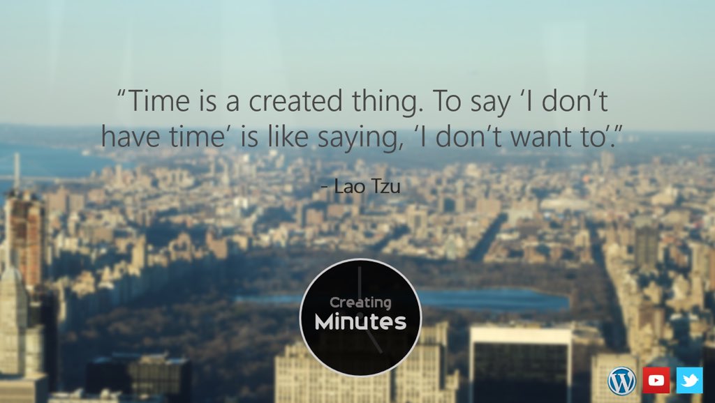 CreatingMinutes's tweet image. A very poignant #QOTD. Time can always be found 🕔