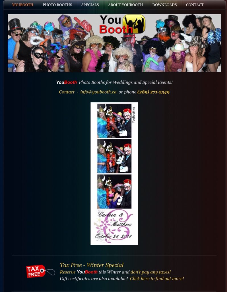 YouBooth's tweet image. YouBooth #PhotoBooths for #Weddings and Special #Events!  See our website  youbooth.ca
