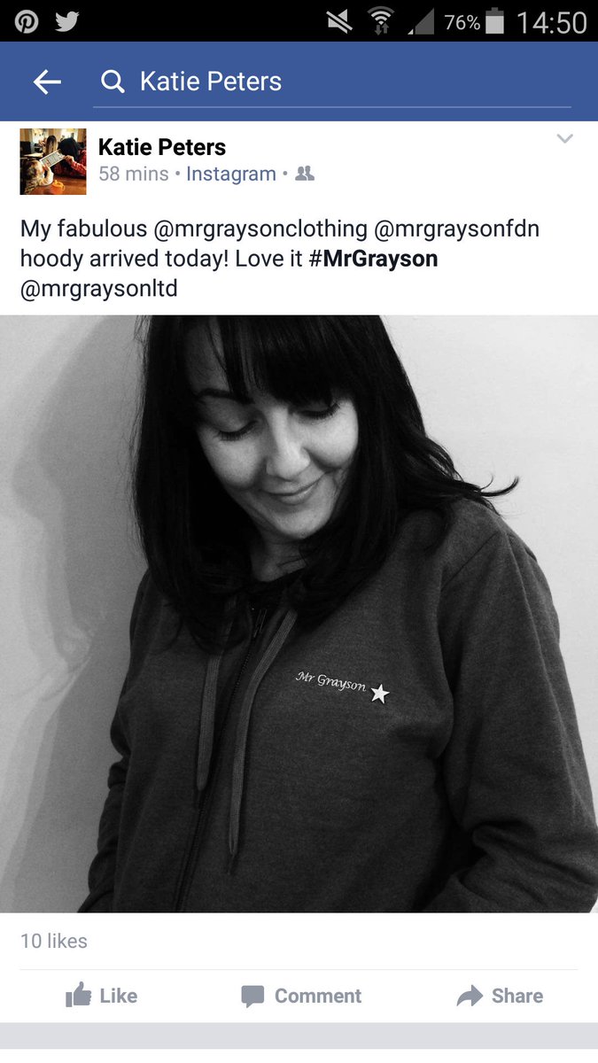 mrgraysonfdn's tweet image. A Beautiful lady posting a pic of her wearing our #MrGrayson ❤ available from mrgraysonclothing.com 😊 #charity