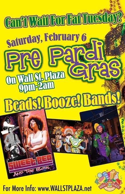 Celebrate PrePardi Gras! Sweet Bea&amp;TheBoys &amp; r GUMBO will warm u up! #wallstplaza #downtownorlando <a href="/SideshowOrlando/">Sideshow</a>