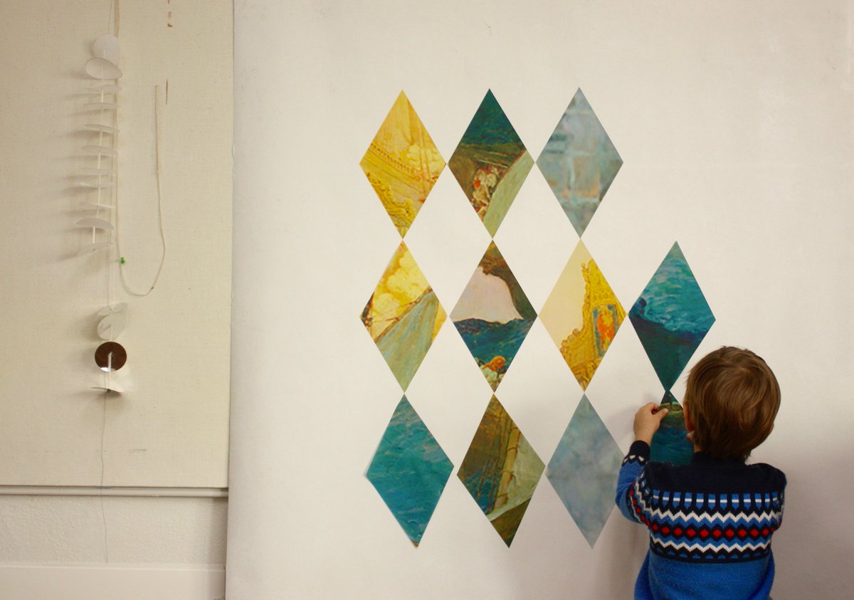 Family studio day. We are creating prototypes for our residency project at the Delaware Art Museum