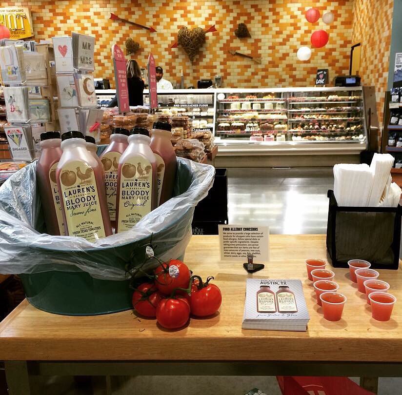 We're @WholeFoodsATX Arbor Trails until 3pm. Come say hello and grab a bottle for your #SuperBowl Bloody Mary's.