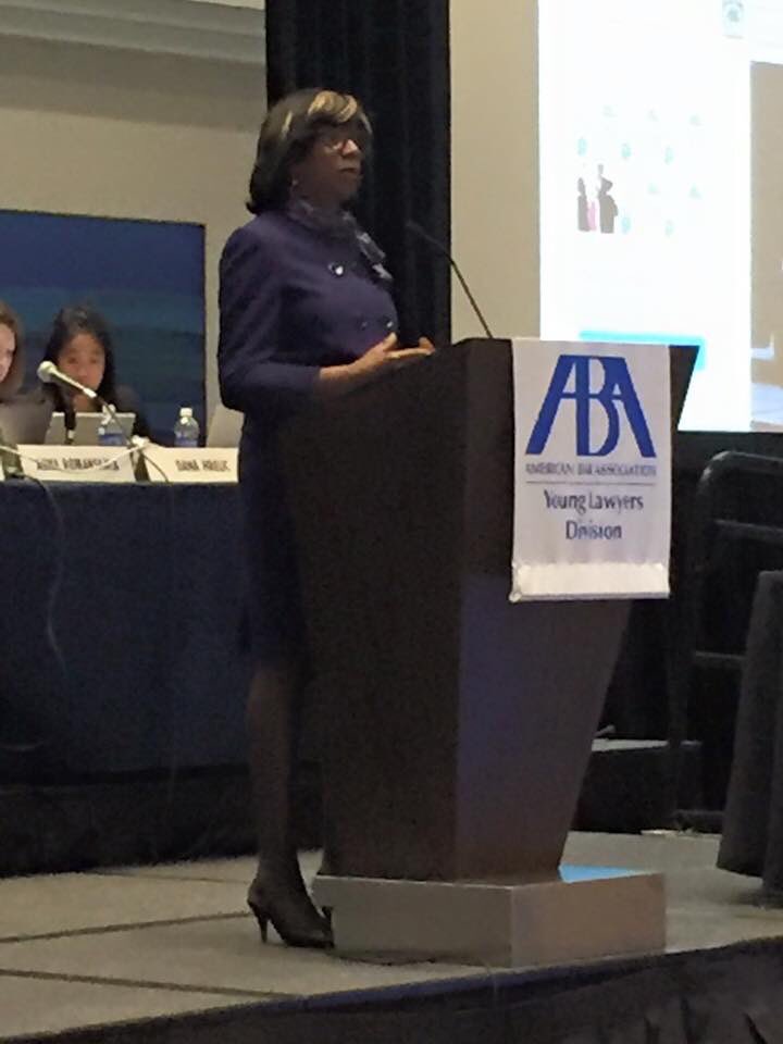 Cmpatterson61's tweet photo. ABA President Paulette Brown @brown4lawyers addressing YLD Assembly #YLDMidYear16 @ABAYLD @ABAesq https://t.co/BhqBdUdq8Q