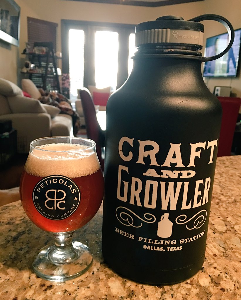 tjgolden's tweet photo. May have gotten the last #Growler of @Peticolas #PickHammer. Happy Saturday https://t.co/P4AzxoVWaf