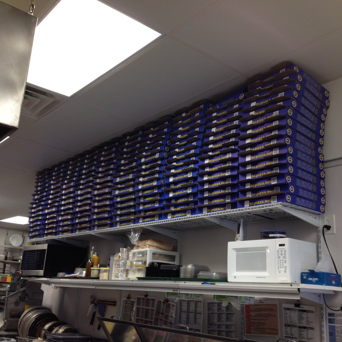 bcpizza1's tweet photo. It's a perfect night for a pizza...order now at 231-526-2424.  Look at all the boxes we have ready to go! https://t.co/l0f3bhzFis