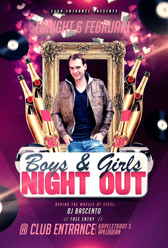 BascentoMusic's tweet photo. Vanavond "Boys &amp; Girls Night Out" in @clubentrance .. Zie je daar? 😄 https://t.co/Pf2SqQWlIc