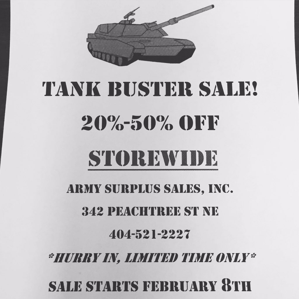 Army Surplus Sales (ArmySurplusATL) Twitter