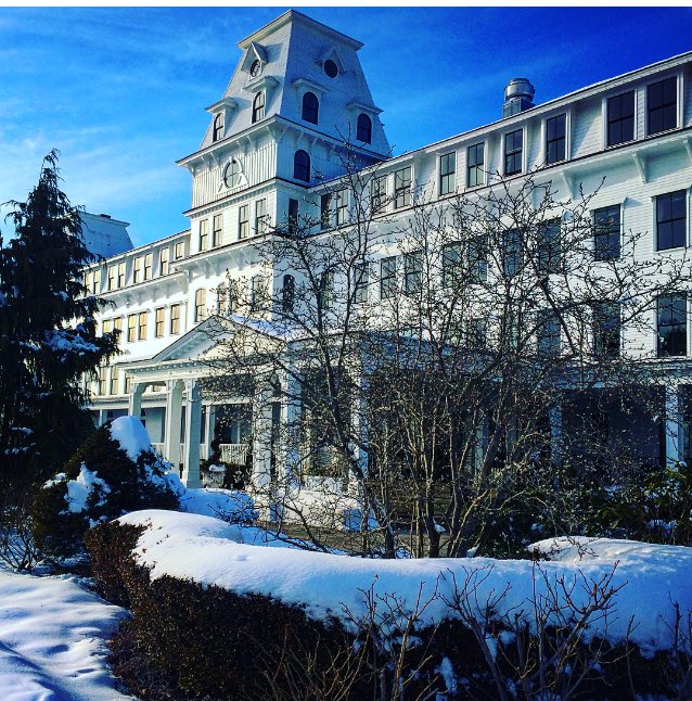 The sun starts to set over this historic gem.