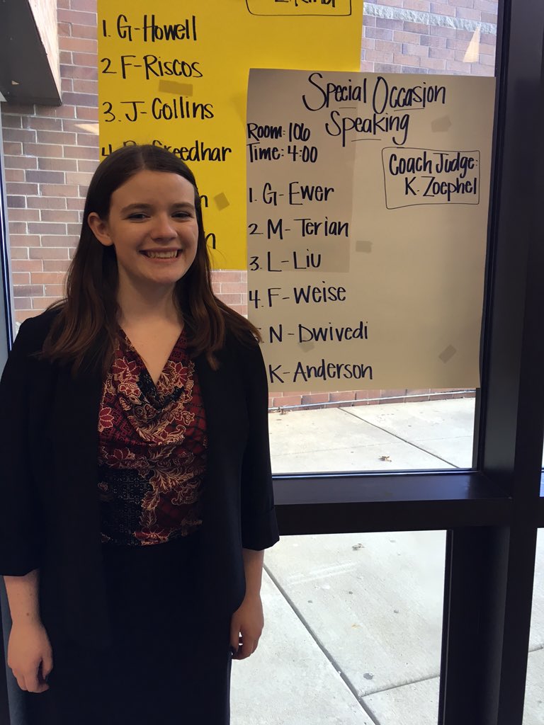 OESpeechTeam's tweet photo. OE Speechies break 7 to the final round! We broke in HDA, HI, OD, PO, DDA, SOS, &amp; OO! #Speechies #regionals #yayteam https://t.co/ALKi7viXeC