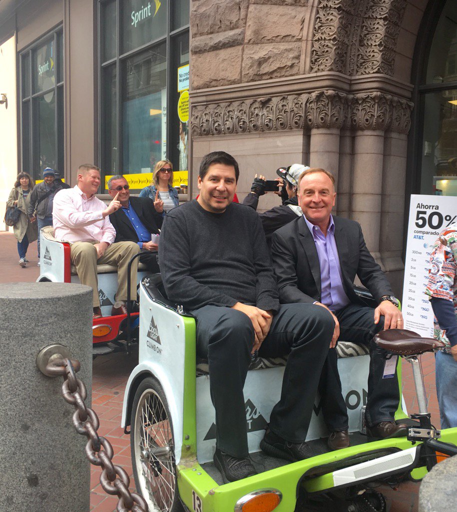 marceloclaure's tweet photo. Starting my store visits using pedi cabs in San Francisco with @kkwestisbest https://t.co/Lqz9RNOuRR
