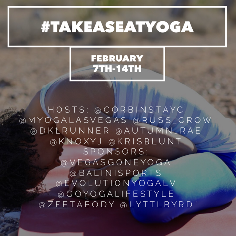 Announcing #VGYF #TakeASeatYoga challenge. Give back to the most important person in your life, YOU! IG for details.
