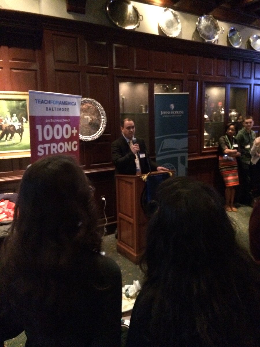 jhshaw44's tweet photo. @joemanko ends the day with a great speech about @TFABaltimore. He is the true king of Baltimore. https://t.co/iPJ2gqWvzn