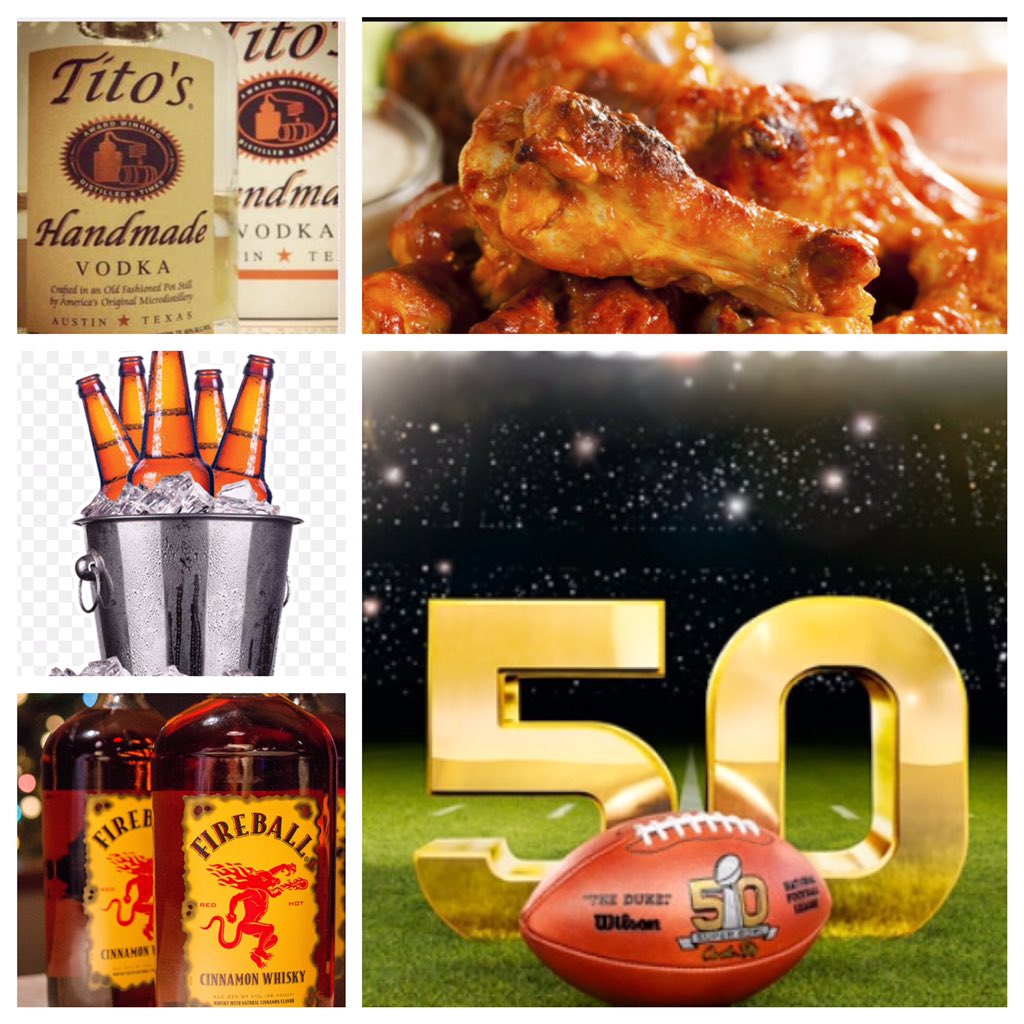 50¢ wings for Super Bowl 50! $10 domestic buckets, $3 Titos, &amp; $3.50 Fireball all day! Happy hour specials til 8!