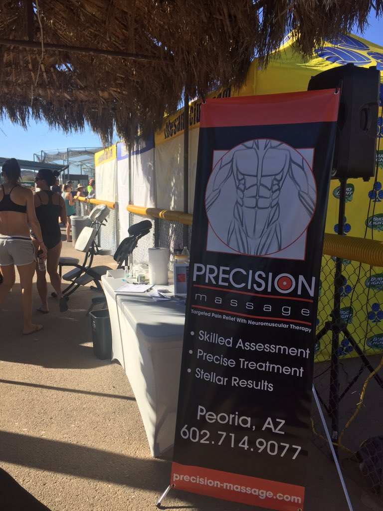 PNMTAZ2015's tweet photo. @thesandclub come by and get a sports massage behind court 2 #sportsmassage #precisionmassage #volleyball https://t.co/z2TGQCGSI0