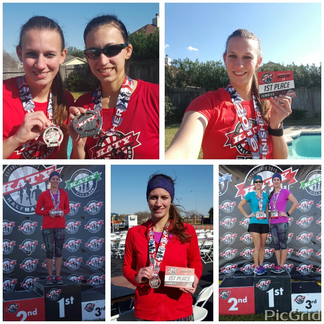 Kyndall913's tweet photo. Had a fun time @ the Katy Half-Marathon!! Won 1st in my division in the 5k &amp; 3rd overall female out of 216 females!! https://t.co/MqtZuZAYup
