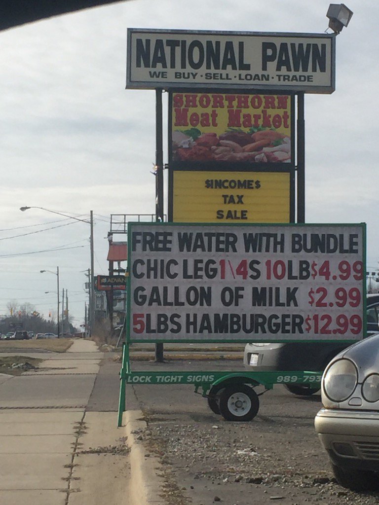 This struck me as wrong. Trying to profit off the water crisis?  #FlintWaterCrisis