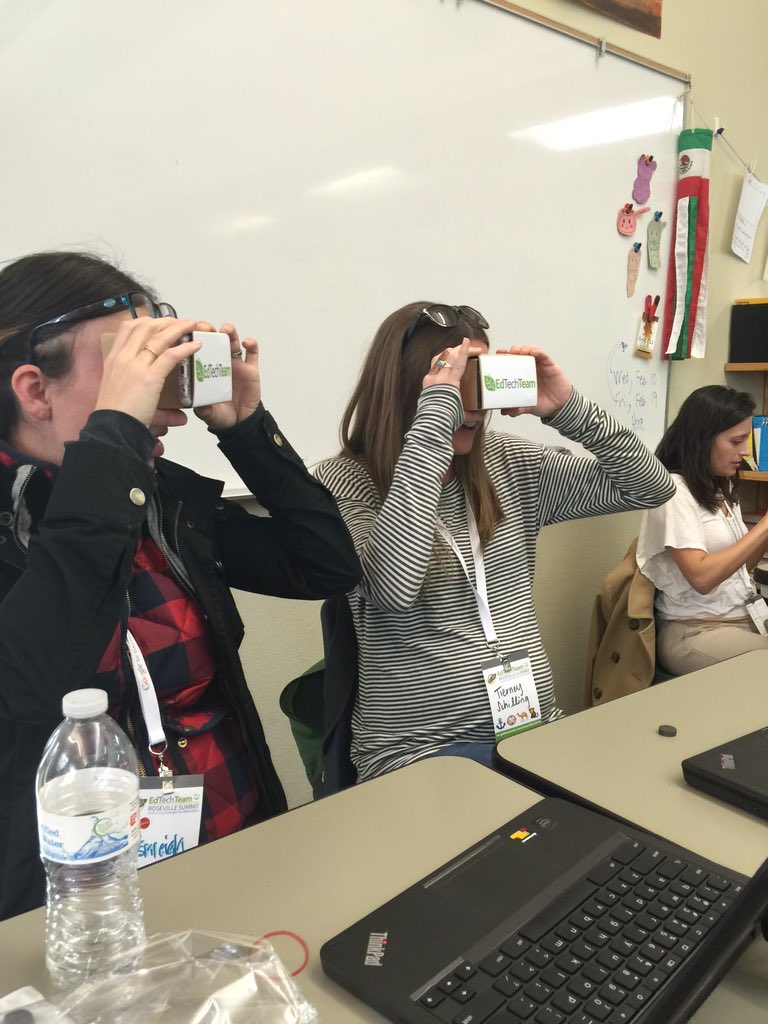 Google Cardboard, what fun! #gafesummit #great2bewusd