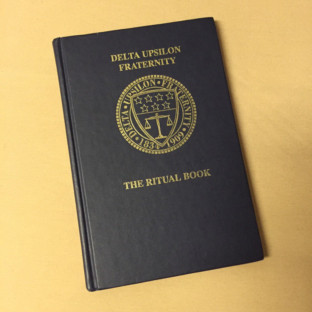DerekDunham's tweet photo. "...endeavoring in every way to perfect myself morally, intellectually & socially..." @deltaupsilon ritual #RLAPHL https://t.co/UD57QNlnT6