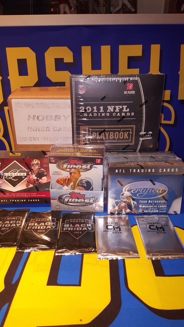 TopShelfBreaks's tweet photo. 2011 #FindingNewton #SB50 eve break. Re-random Panthers each box, 14 chances at Cam rookie. https://t.co/jwecc9GWoi https://t.co/HWyru1SgXi