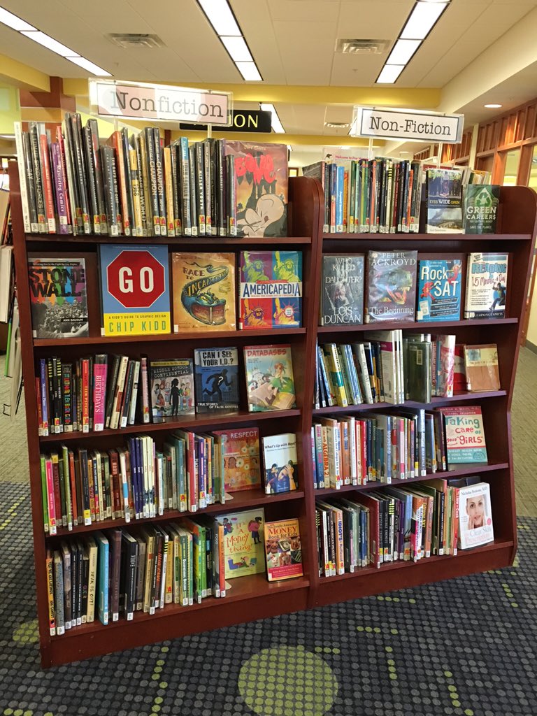Loyalreader's tweet image. Even though our YA nonfiction is a pretty small section, we sure make it look great! #lis7423