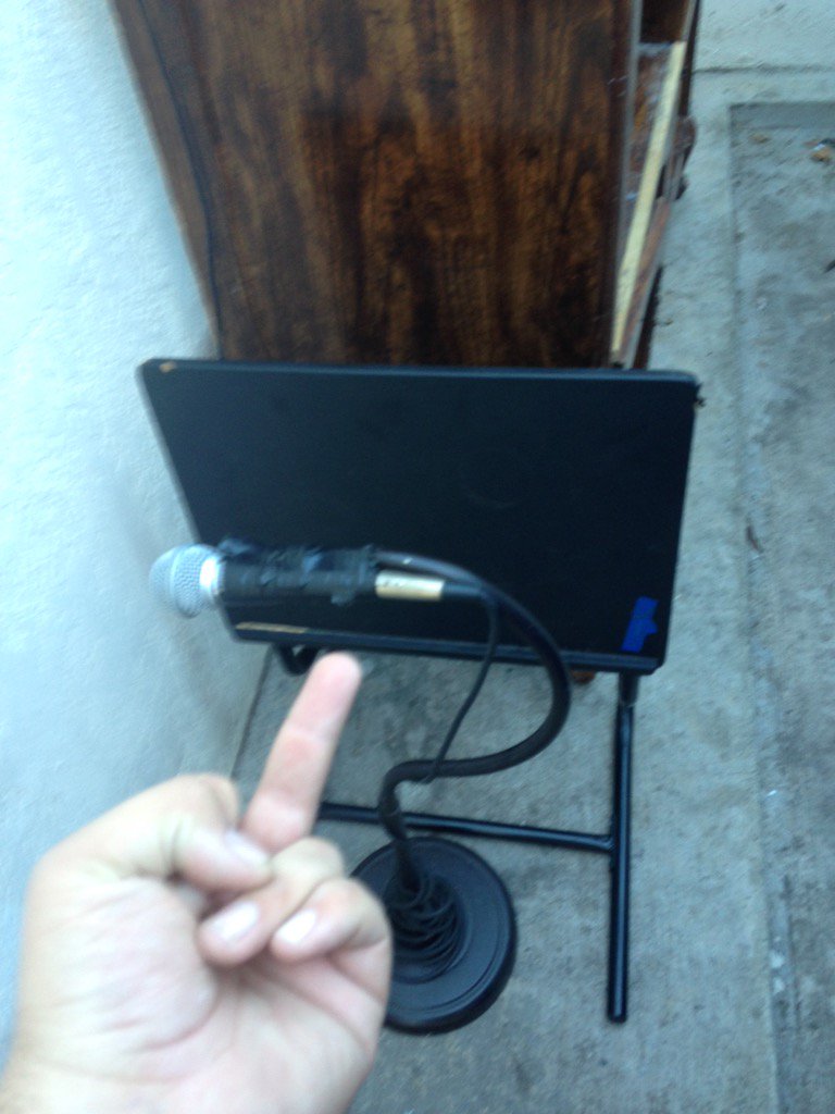 tnerb_brent's tweet photo. DIY drummer mic from my old punk band made out of a lamp it electrocuted all of us when we played on a metal stage https://t.co/kWXI8d8gyX