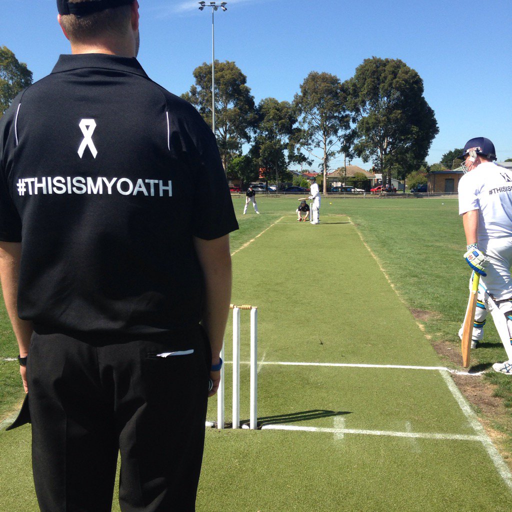 #FestivalofCricket #thisismyoath #WhiteRibbon @NMCA1922 @WhiteRibbonAust @cricketvictoria @CityofDarebin