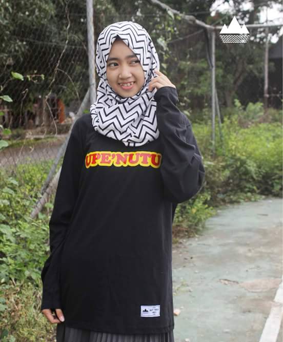 READY STOCK | " UPE'NUTU " | HITAM &amp; BIRU NAVY | LONG SLEEVE ( LENGAN PANJANG ) | COMBAD 30S | M , L , XL | 90.000