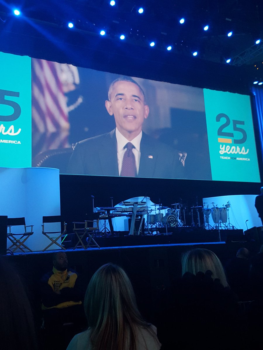 POTUS is in the building! #TFA25 <a href="/POTUS/">President Donald J. Trump</a> @TFAMetroAtlanta