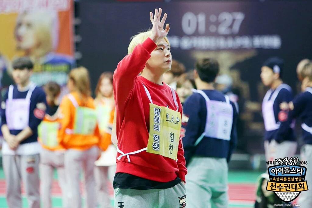 BABYPhilippines's tweet photo. [PHOTO] 160118 B.A.P @ 2016 MBC Idol Star Athletic Championship Behind Cut (5) https://t.co/GZDbvr9fRQ (via: BAP_intl)